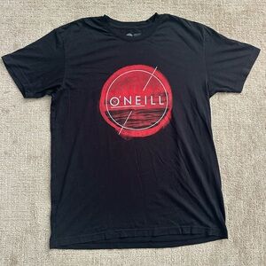 O'Neill Black and Red Graphic Tee